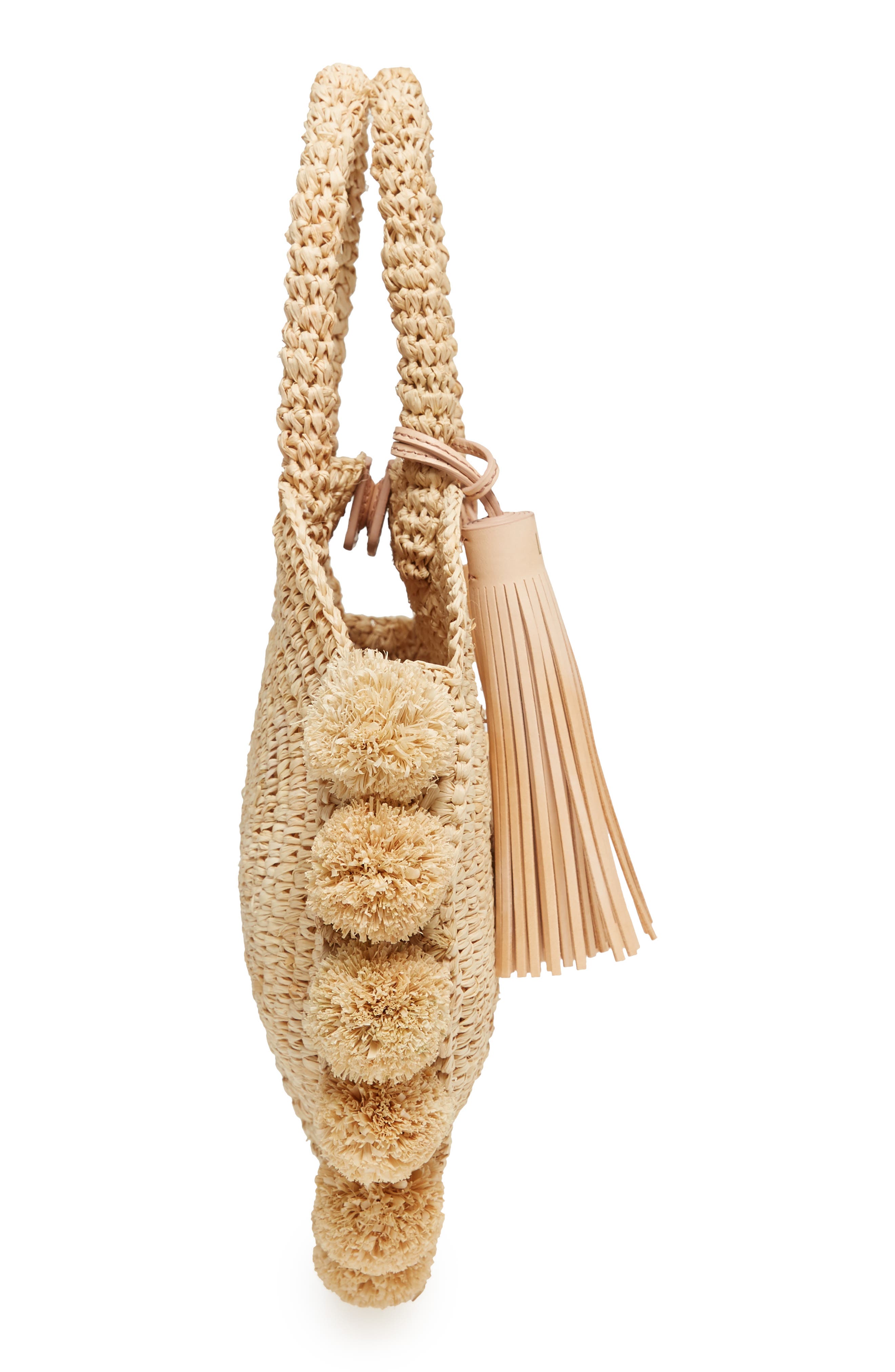 Loeffler Randall Straw Circle Tote, Alternate, color, 