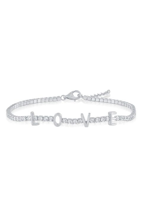 Love Cubic Zirconia Tennis Bracelet