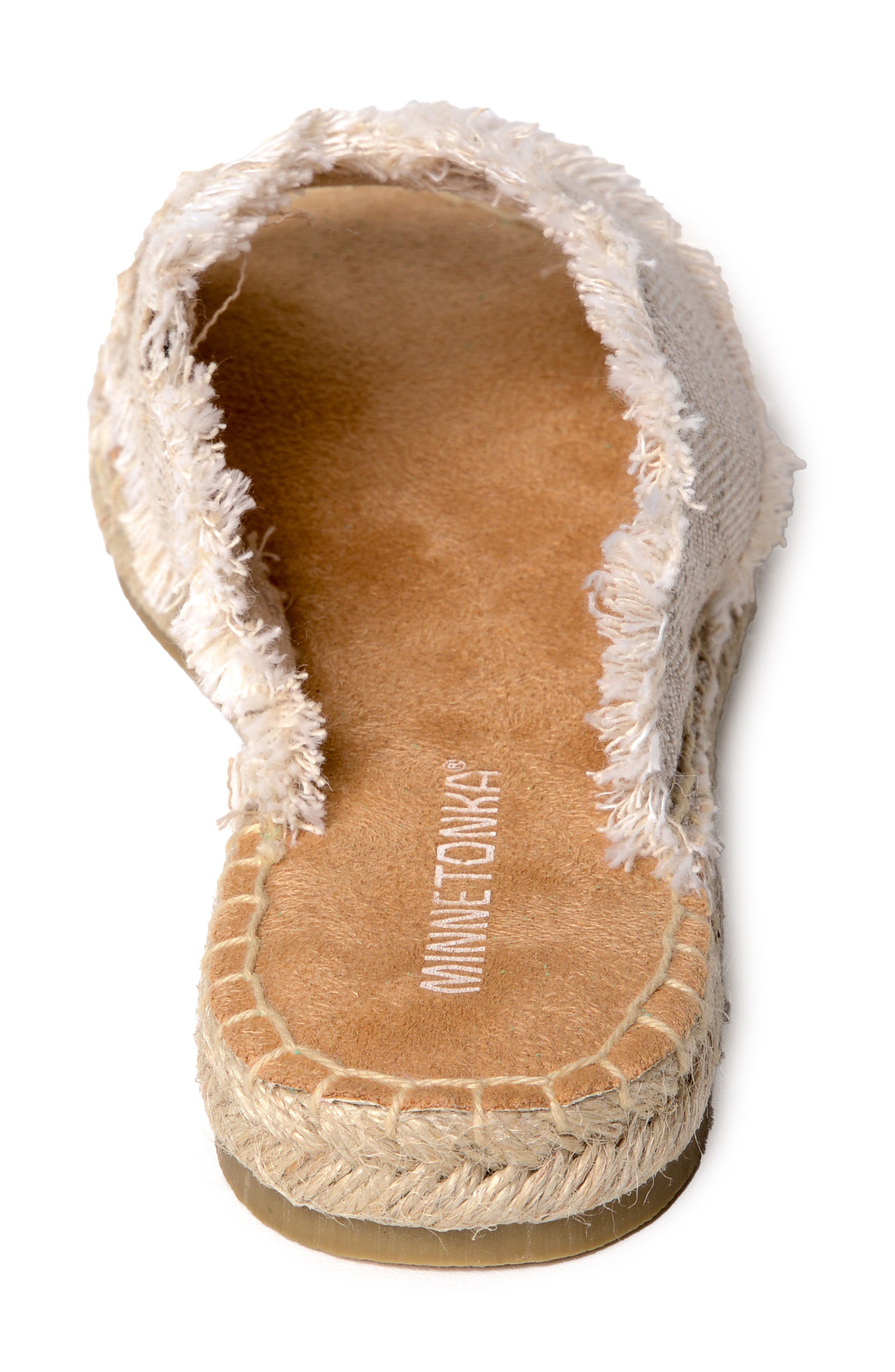 Minnetonka Pepper Espadrille Slide Sandal, Alternate, color, 