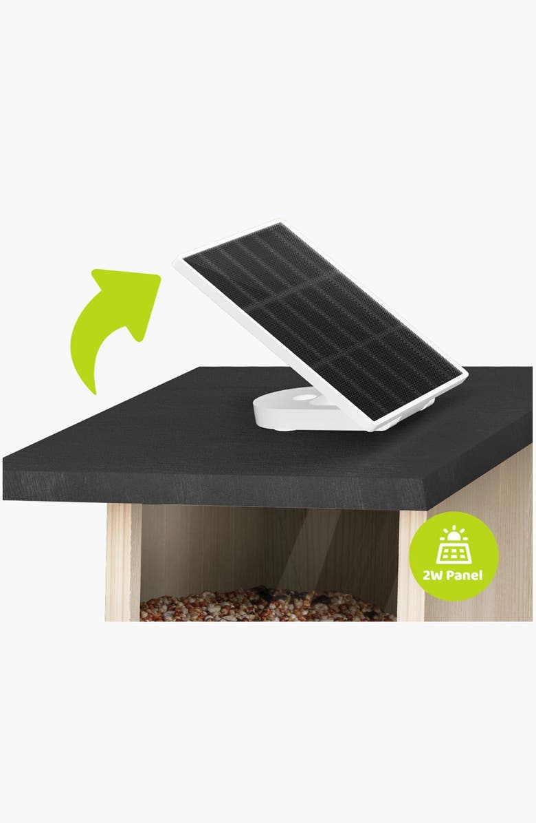 Birdfy Ebony Lite Wooden Smart Bird Feeder, Alternate, color, Beige