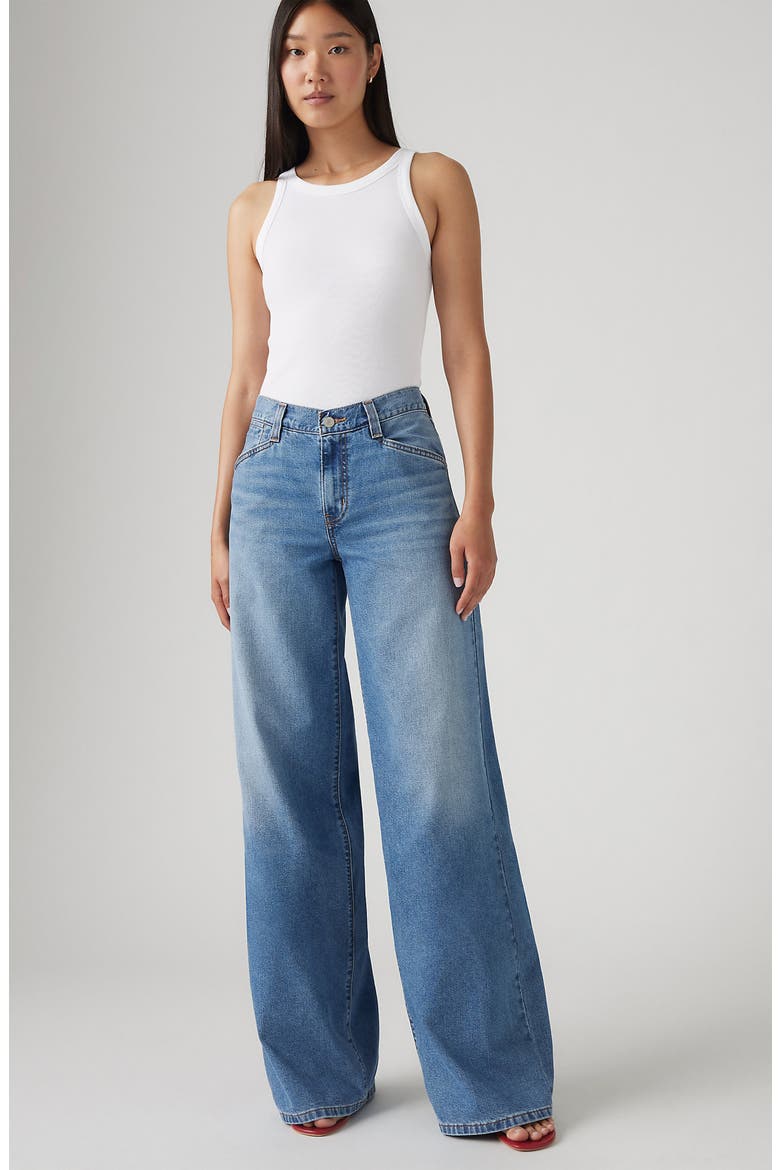 94 Mid Rise Baggy Wide Leg Jeans, Alternate, color, COOL VERTICAL