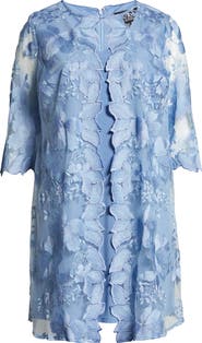 Alex Evenings Embroidered Lace Mock Jacket Cocktail Dress