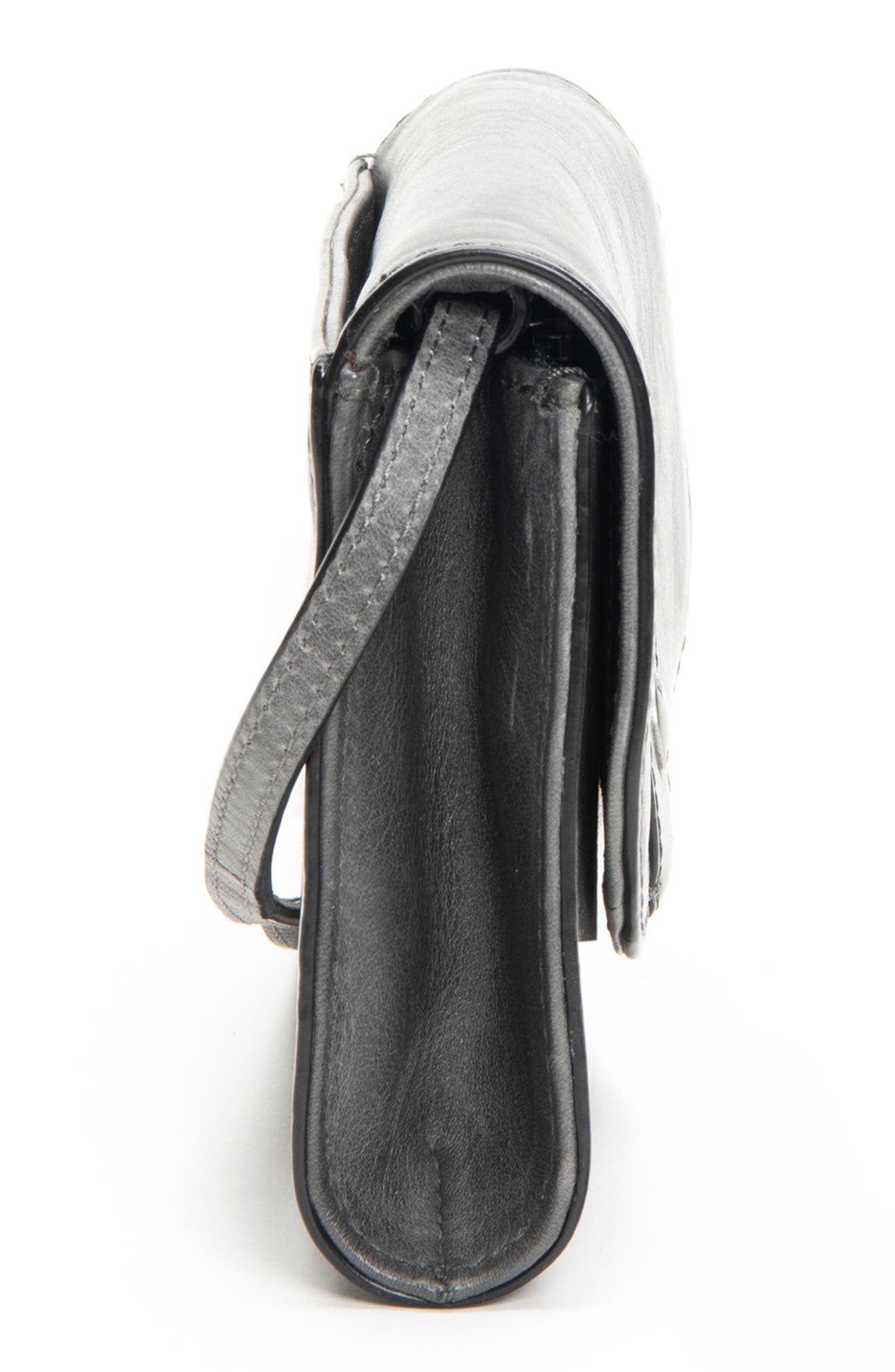 Melissa Leather Crossbody Bag, Alternate, color, CARBON