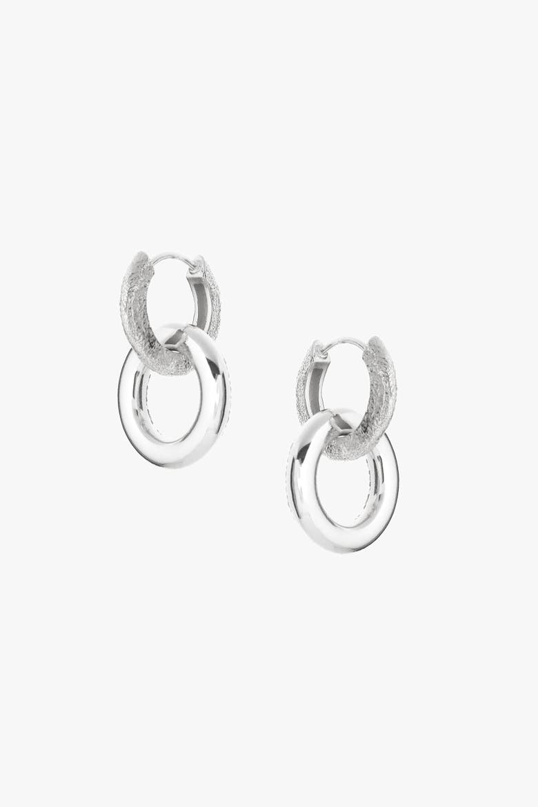 Charm Earrings, Alternate, color, Silver