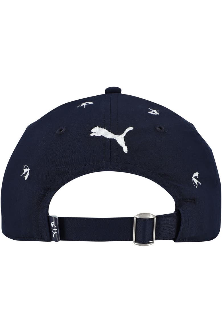 Men's Puma  Navy Arnold Palmer Invitational Umbrella Adjustable Dad Hat, Alternate, color, Navy