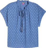 Vince Camuto Textured Tie Neck Top