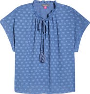 Vince Camuto Textured Tie Neck Top
