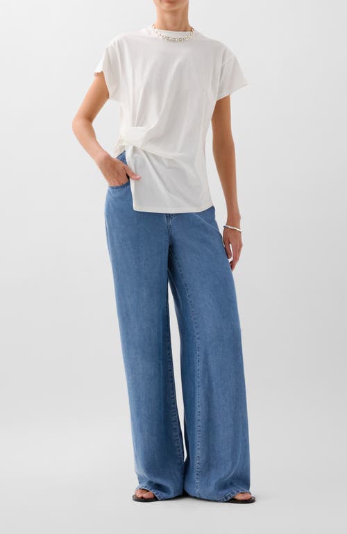 Scalpers Side Knot Tee In White