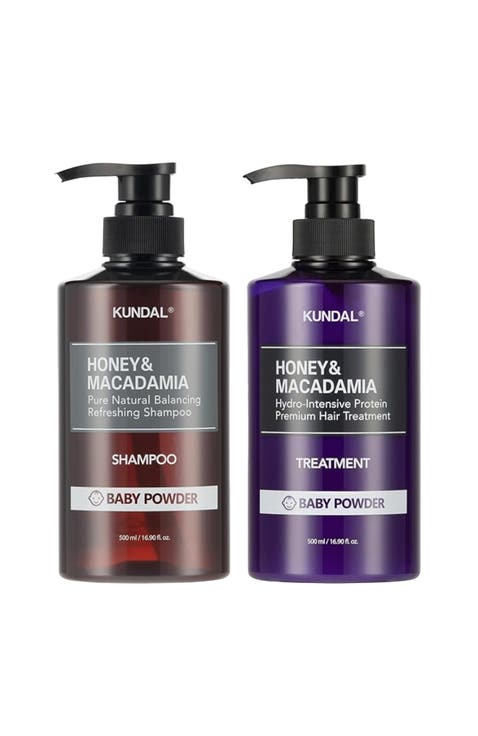 Honey & Macadamia Shampoo & Conditioner Set Baby Powder