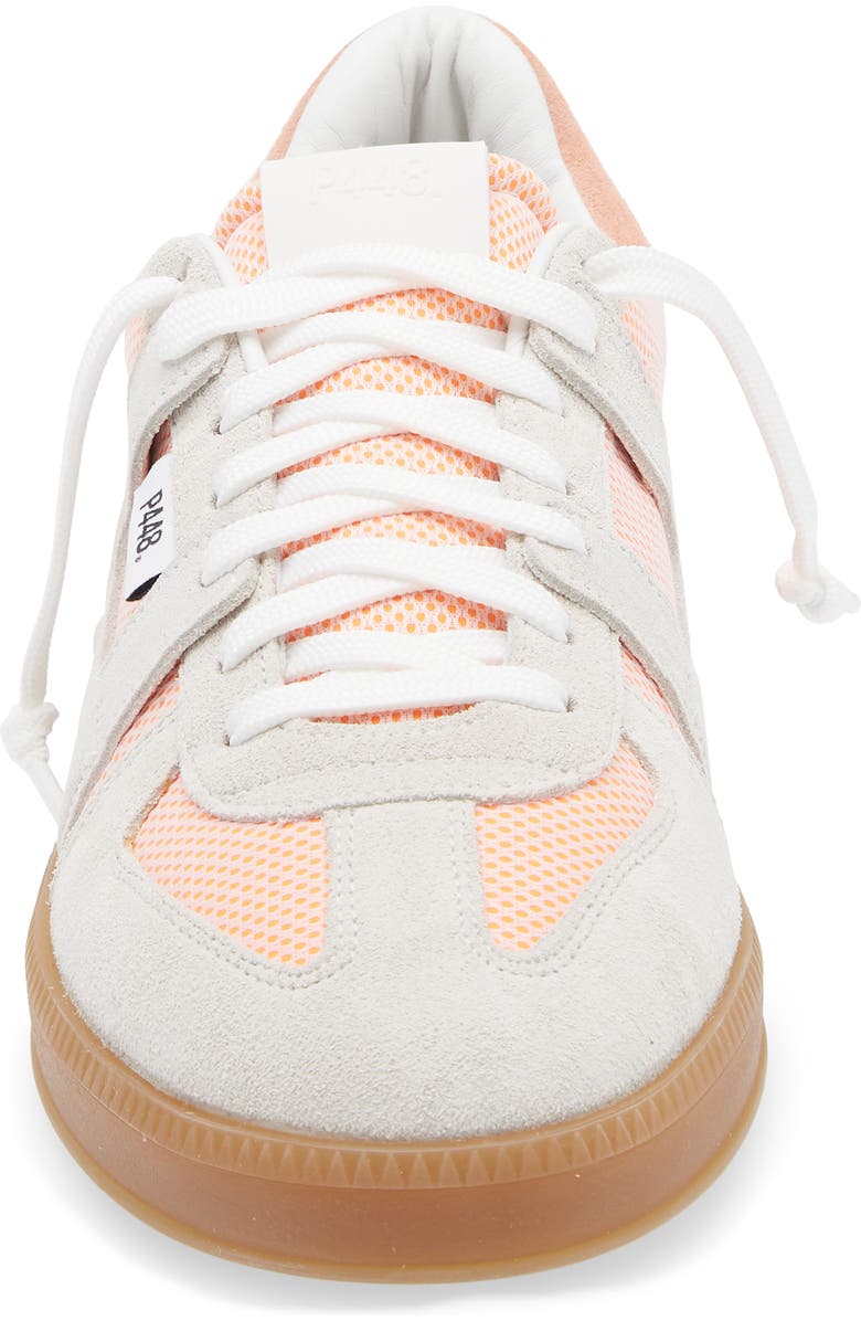 P448 Monza Low Top Sneaker, Alternate, color, White/Orange
