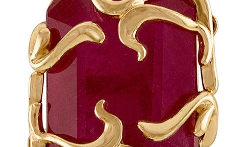 Fuzion Creations London Gemstone Stud Earrings In Ruby