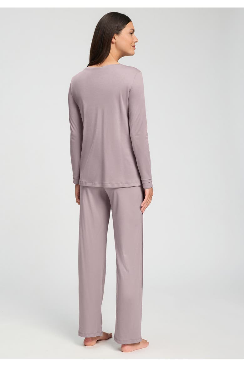 Pilar Pleated Cotton Pajama Set, Alternate, color, Stormy Rose