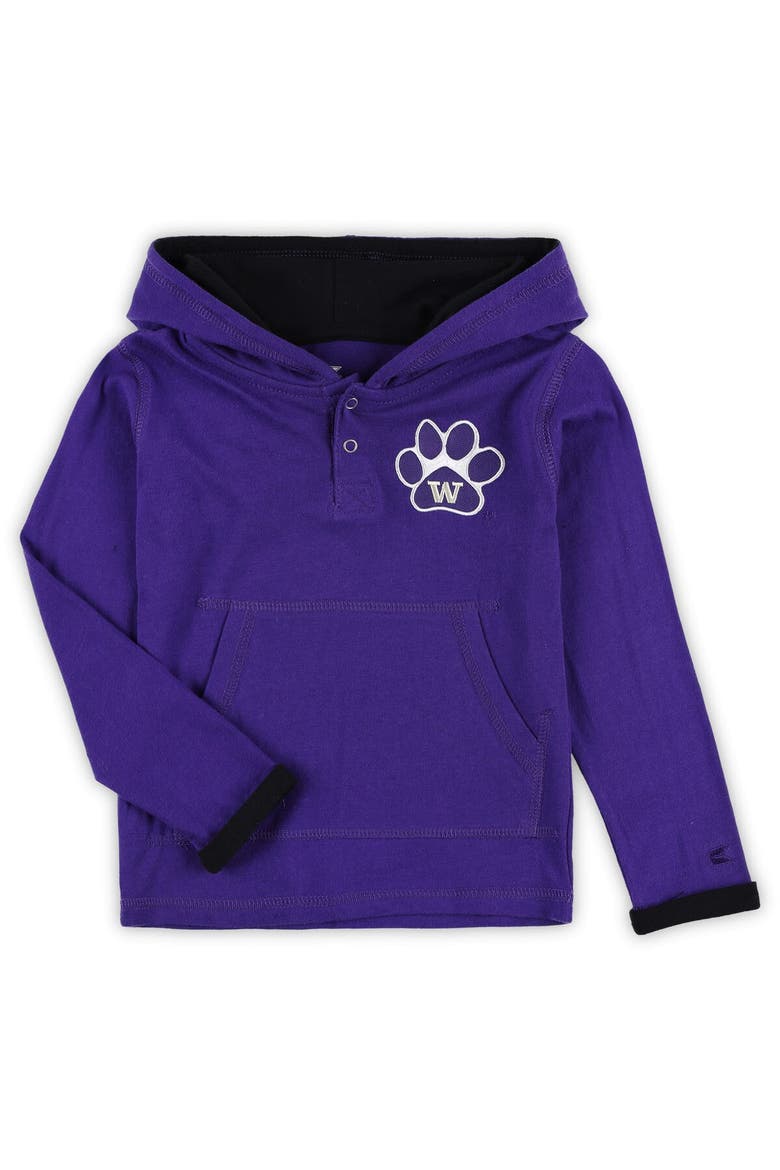 Toddler Colosseum Purple/Heathered Gray Washington Huskies Poppies Pullover Hoodie and Sweatpants Set, Alternate, color, Purple