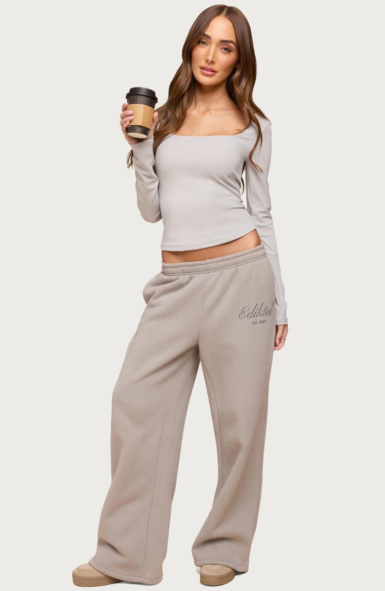EDIKTED Hayden Long Sleeve Top, Alternate, color, 
