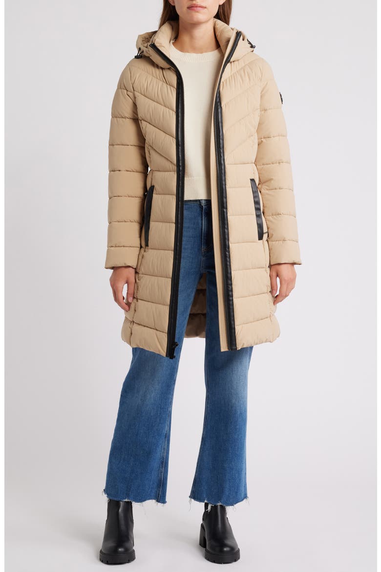 Packable 400 Fill Power Puffer Coat, Alternate, color, KHAKI