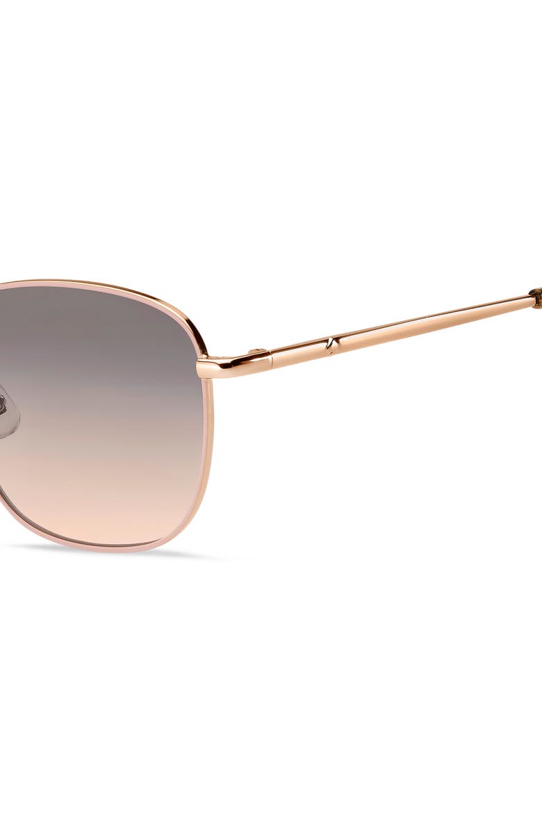 Kate Spade New York kiylah 53mm square sunglasses, Alternate, color, Pink/ Gold