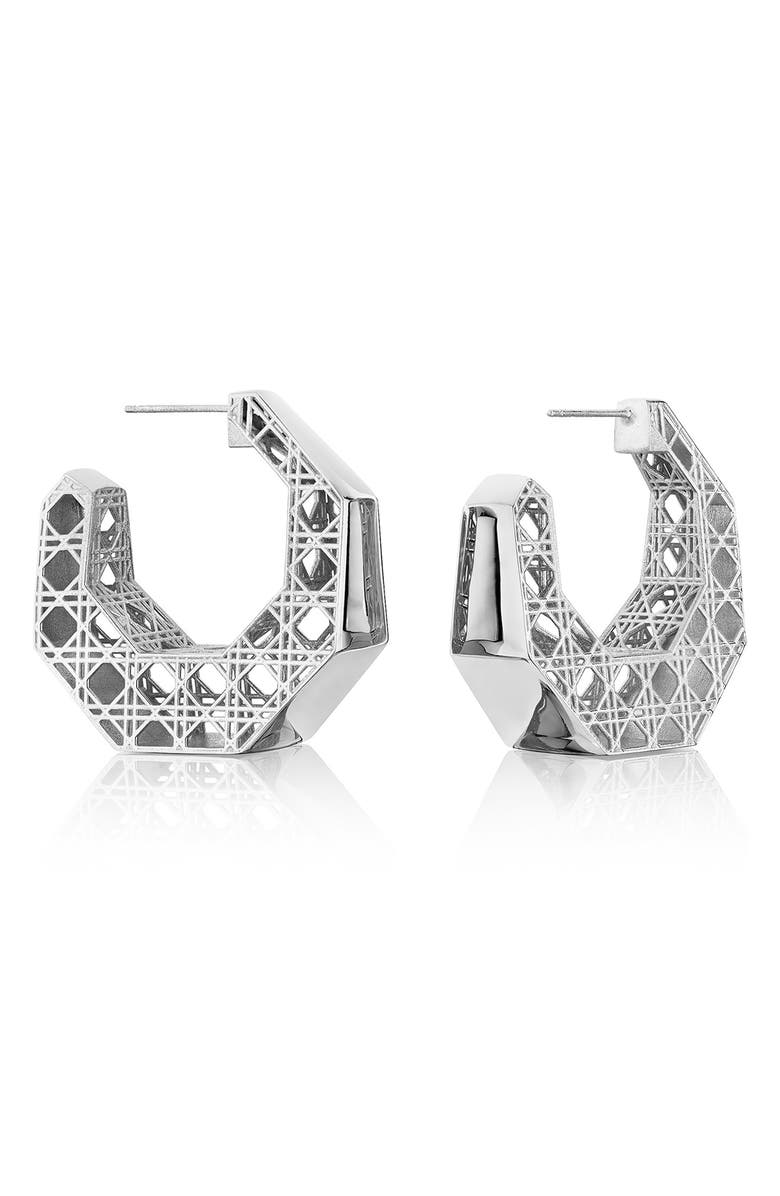 ManLuu Cane Hoop Earrings, Alternate, color,