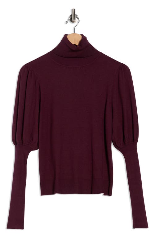 Max Studio Juliet Sleeve Turtleneck Sweater In Burgundy