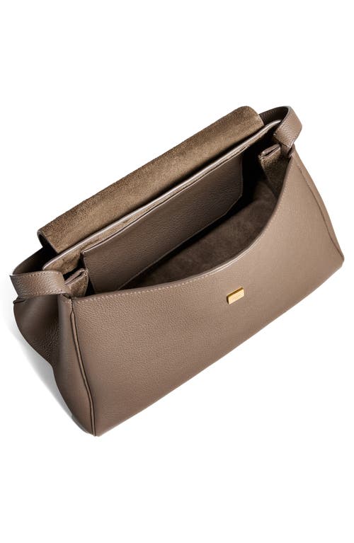 Khaite Square Embellished Leather Shoulder Bag In Elephant 105