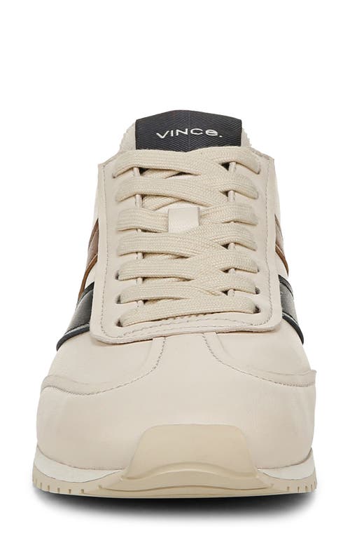 Shop Vince Oasis Runner Sneaker In Flax/elm Wood/blue Ink