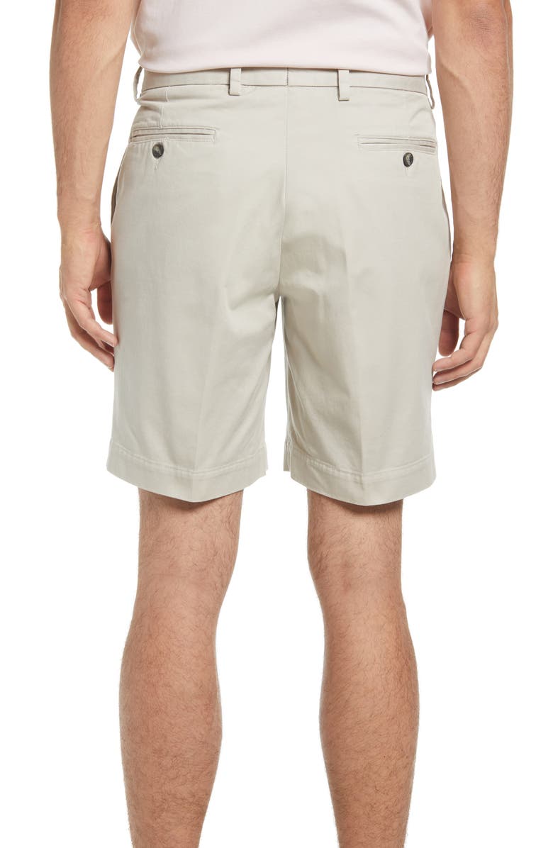 Berle Charleston Khakis Pleated Chino Shorts, Alternate, color, Stone