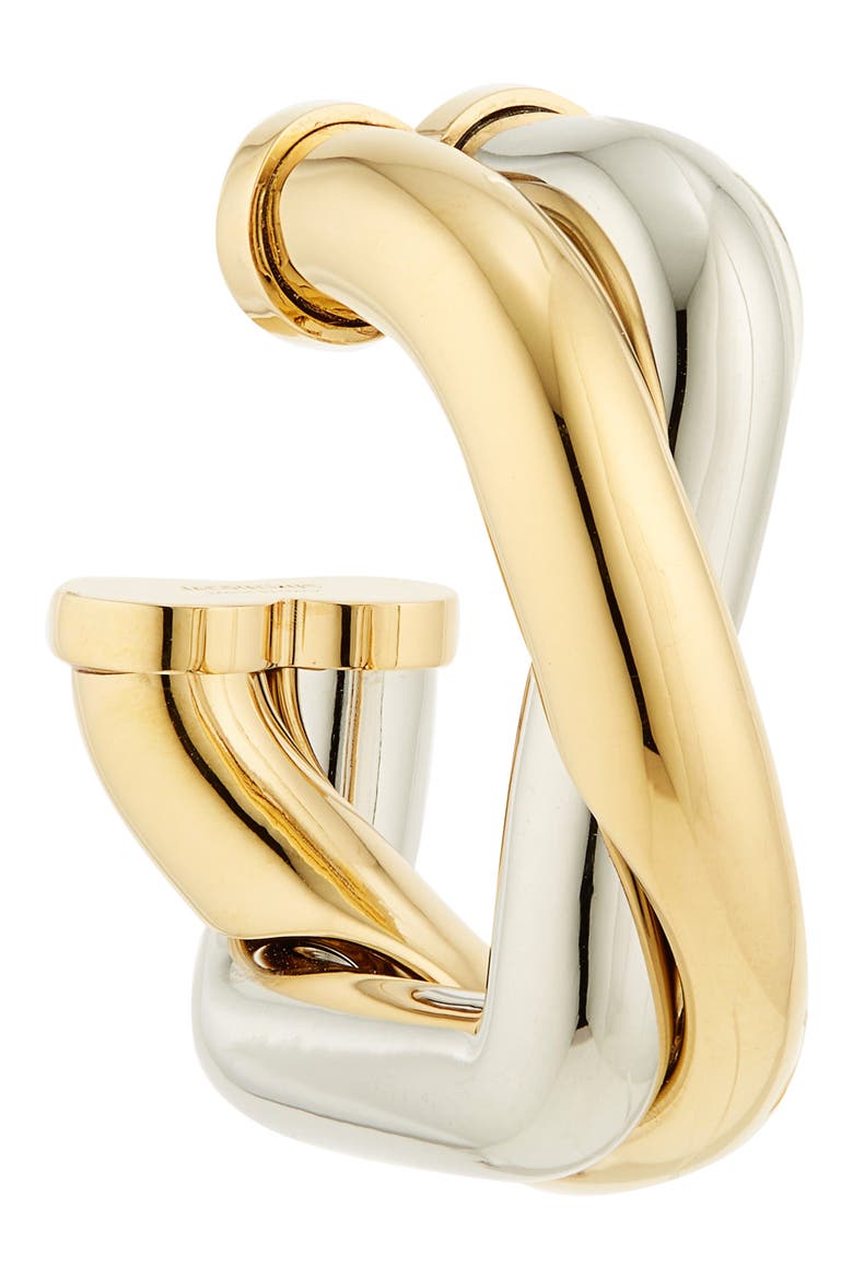 Les Boucles Doppio Hoop Earrings, Alternate, color, GOLD / SILVER 276
