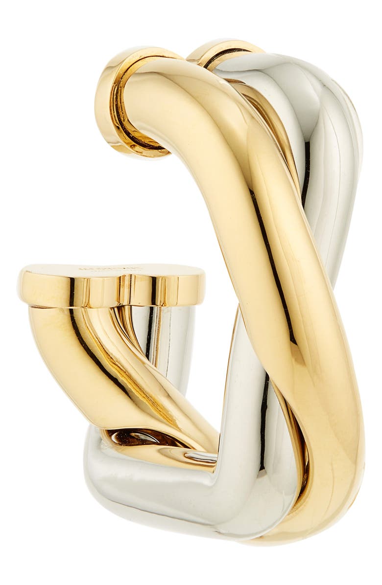 Jacquemus Les Boucles Doppio Hoop Earrings, Alternate, color, Gold / Silver 276