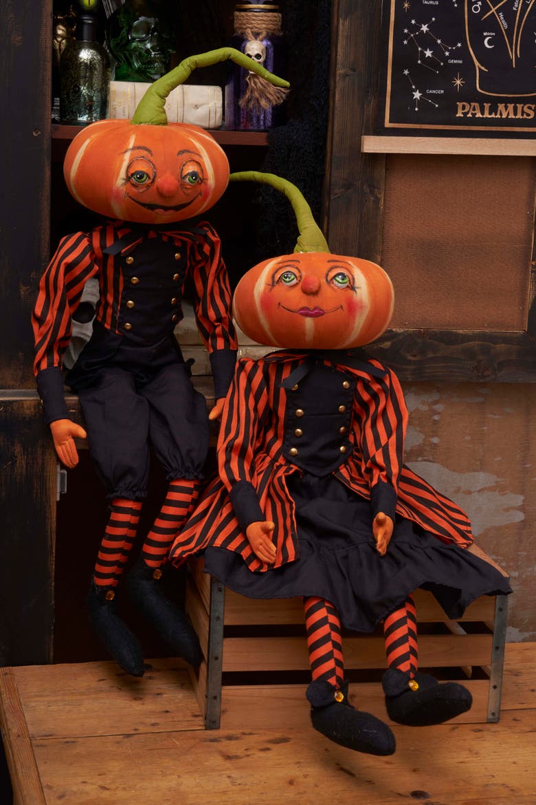Padma Pumpkin Joe Spencer Gathered Traditions Halloween Figurine 30", Alternate, color, Black