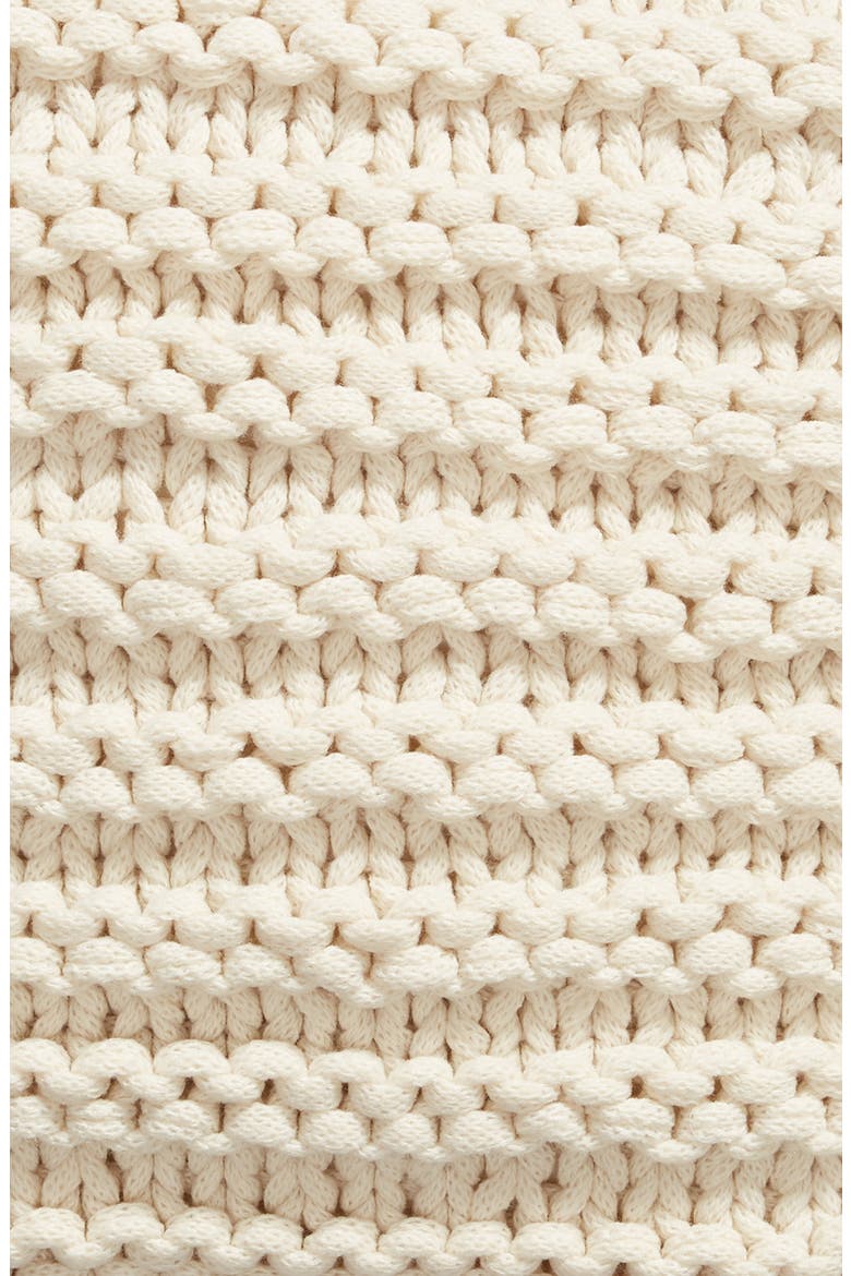 Chunky Knit Accent Pillow, Alternate, color, IVORY
