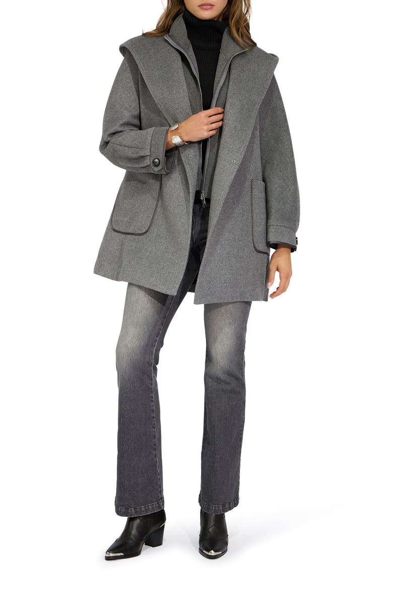 Next to You Wool Blend Coat, Alternate, color, GREY