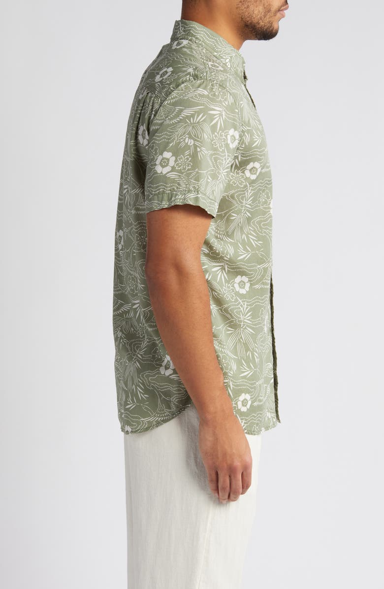 Rails Monaco Floral Short Sleeve Button-Up Shirt, Alternate, color, 