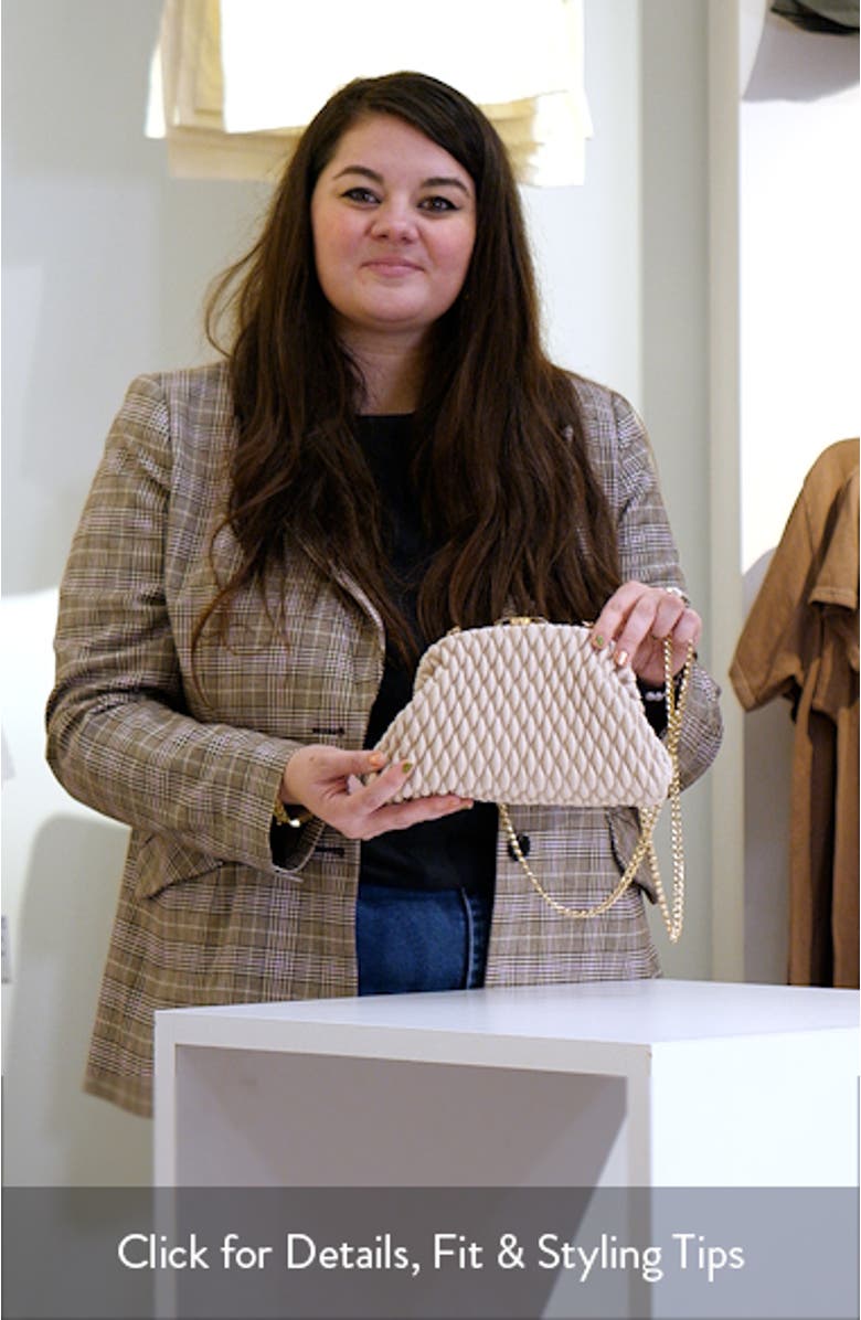 Paige Textured Faux Leather Frame Clutch, sales video thumbnail