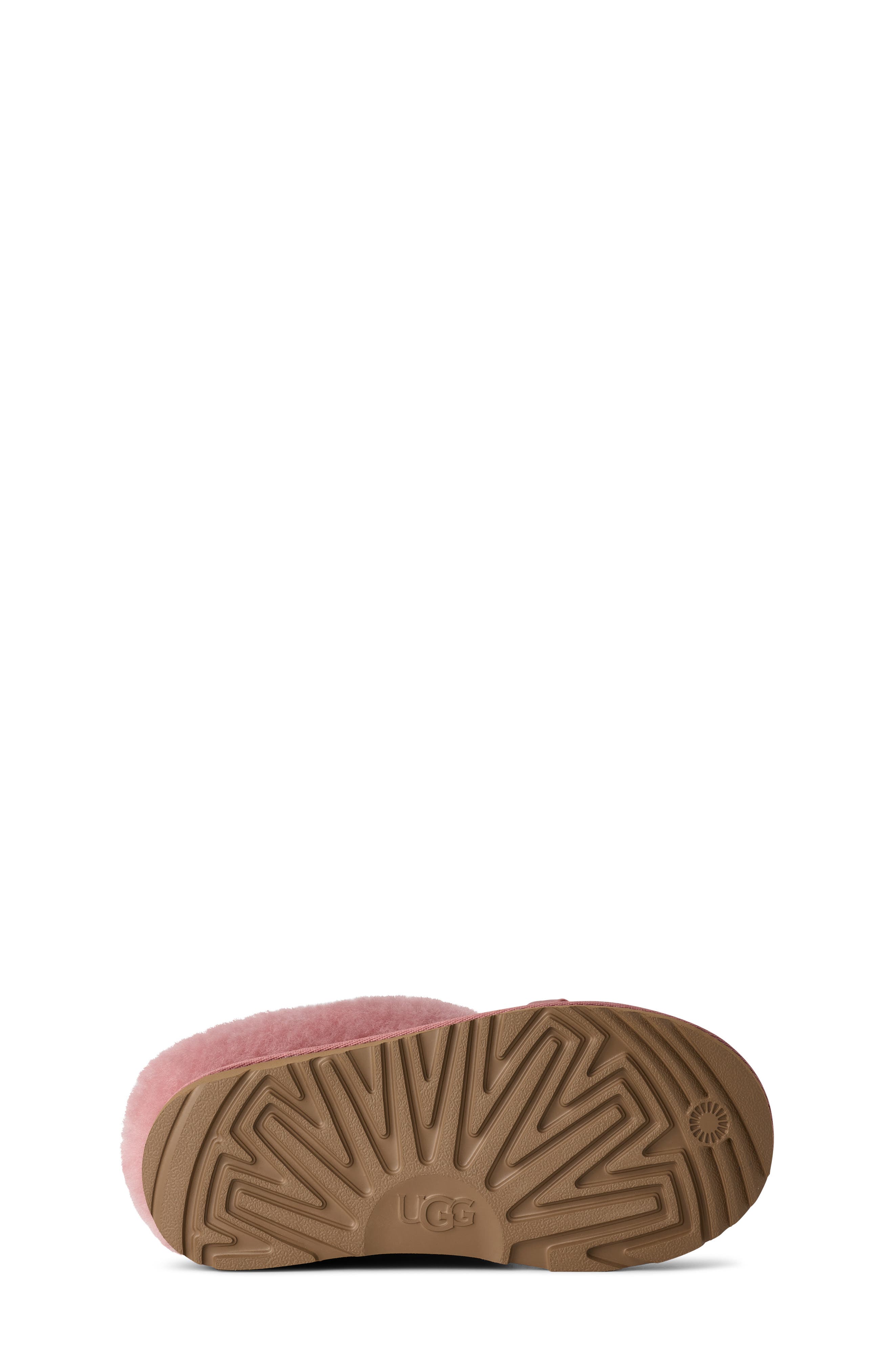 UGG<sup>®</sup> Kids' Bailey Genuine Shearling Collar Slipper, Alternate, color, Pink Dawn