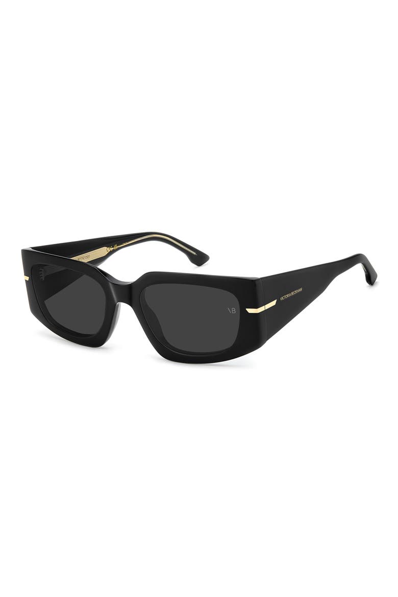 VB 7018/S 53mm Rectangular Sunglasses, Alternate, color, BLACK/ GREY