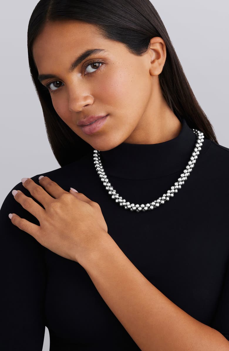 LAGOS Caviar Bubbly Beaded Necklace, Alternate, color, Sterling Silver