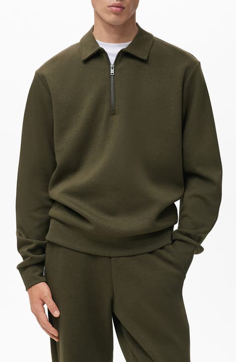 Regular Fit Quarter Zip Sweater