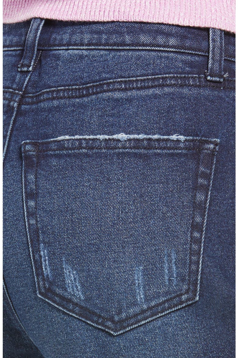 High Waist Distressed Wide Leg Jeans, Alternate, color, DARK SUNLAND WASH