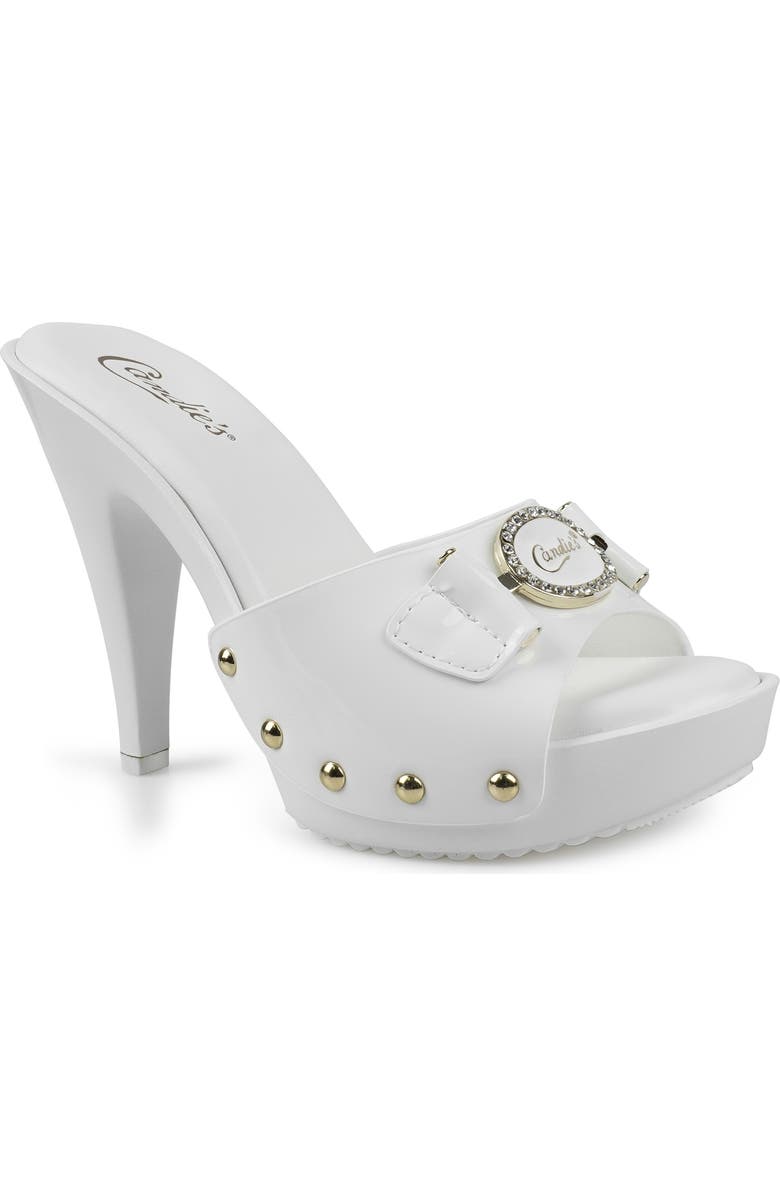 Candie's Lorenna Platform Sandal, Main, color, White