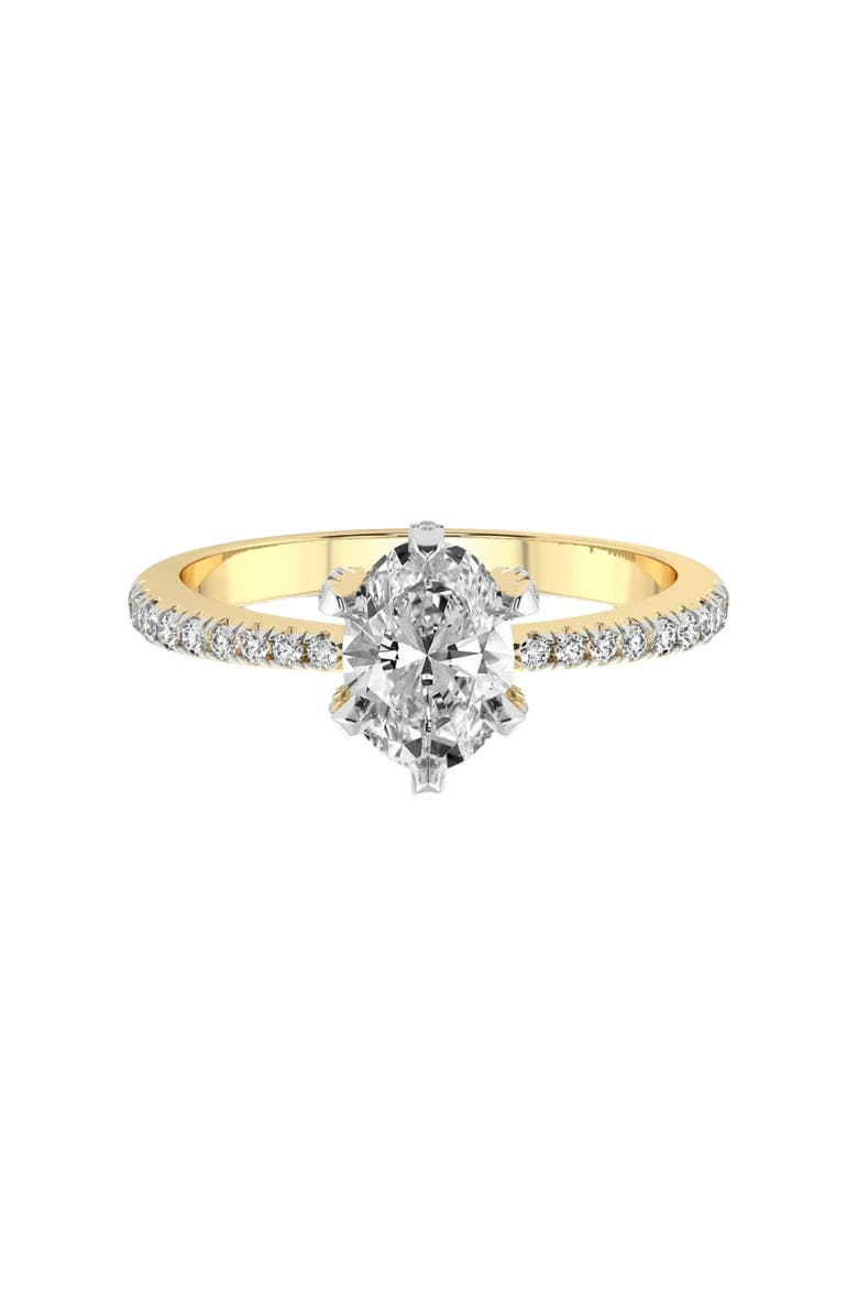 Bliss Diamond 2 1/2Ct Oval Diamond Lab Grown Engagement Ring in White, or Gold, Main, color, 