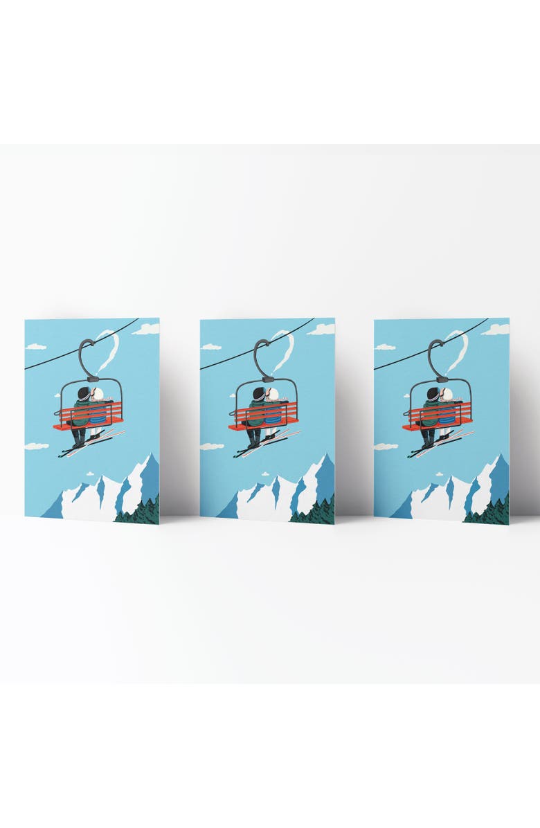 Ramus & Co Love/Friendship Greeting Cards "Ski Love", Main, color, Multi-Pack