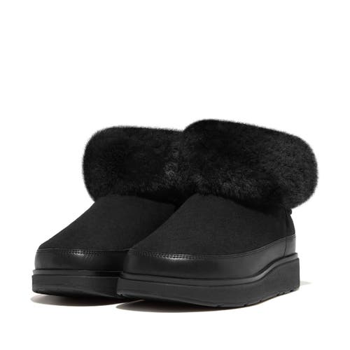 Fitflop Gen-ff Mini Double-faced Shearling Boots In Black