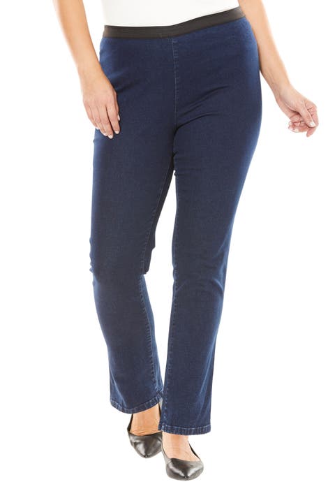 Stretch Denim Straight-Leg Jegging (Plus)