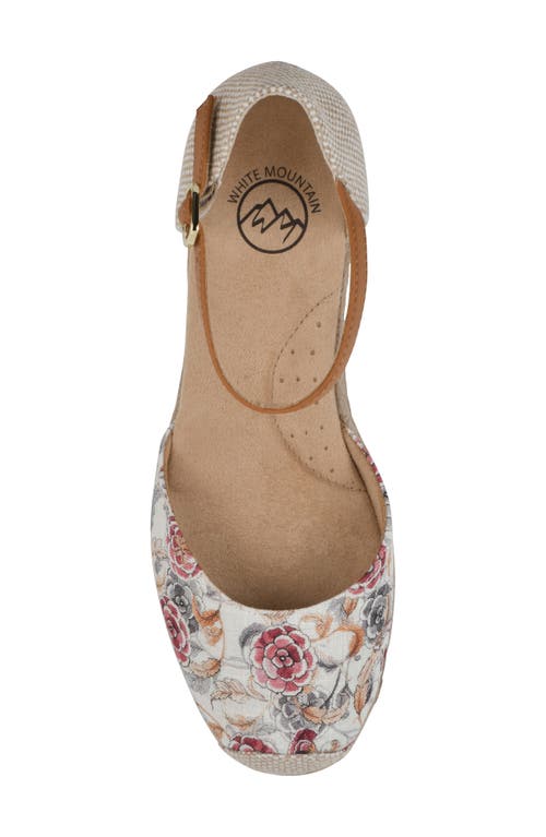 White Mountain Footwear Maintain Espadrille Wedge Sandal In Pink Fabric