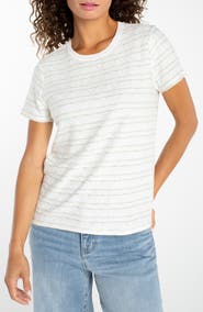 Liverpool Los Angeles Wavy Jacquard Stripe T-Shirt