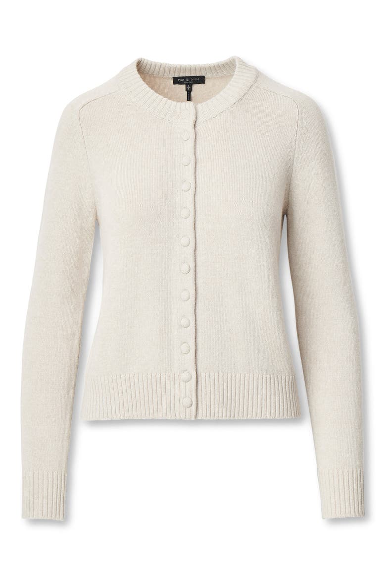 Wallace Crewneck Cardigan, Alternate, color, OATMEAL