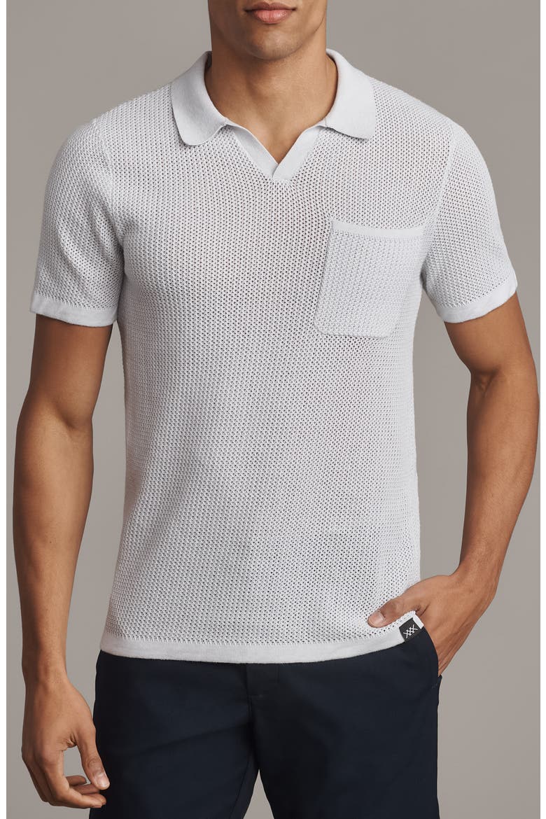 Coastal Johnny Collar Polo, Main, color, SLEET GRAY