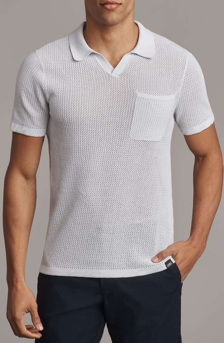 Rhone Coastal Johnny Collar Polo, Main, color, Sleet Gray