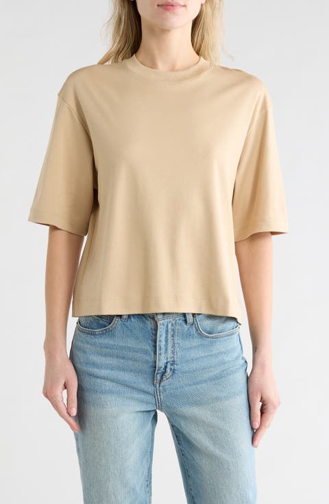 Wide Sleeve Crop T-Shirt