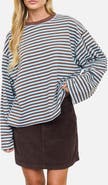 Blu Pepper Striped Long Sleeve Knit Top
