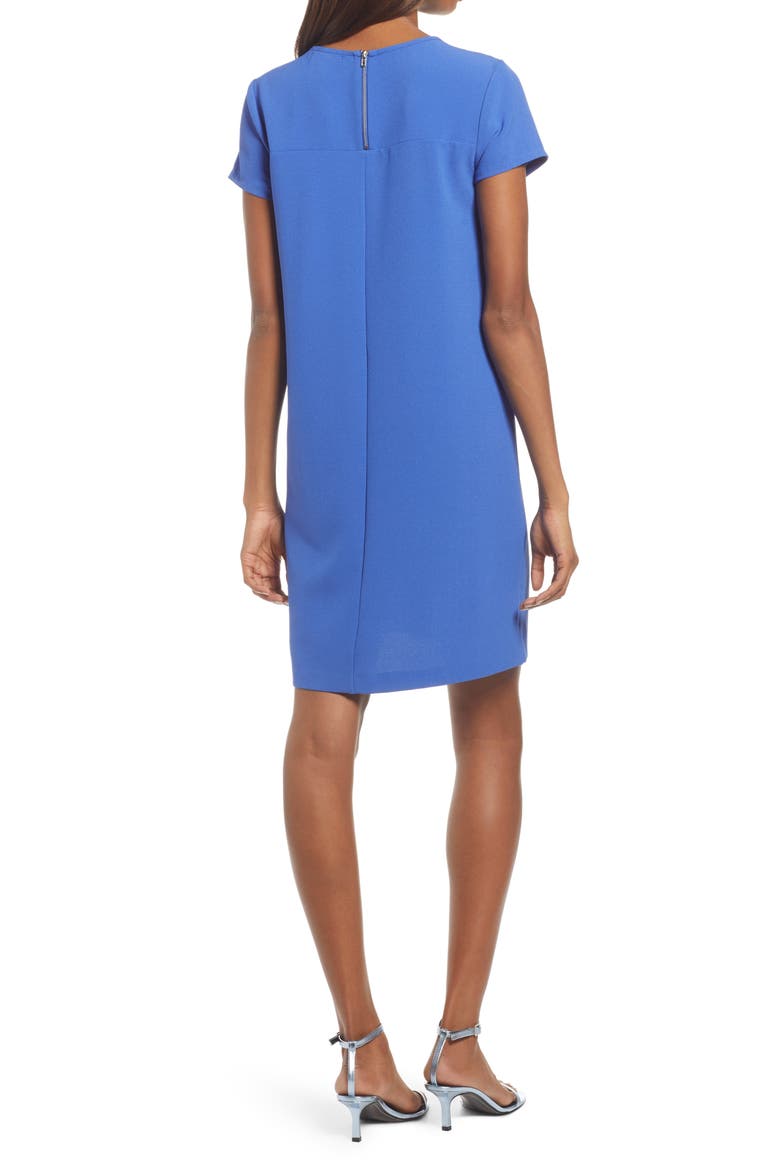 Crepe Shift Dress, Alternate, color, BLUE DAZZLE